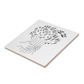 Grafikdesign: Blumen der musikalischen Anmerkungen Fliese (Seite)