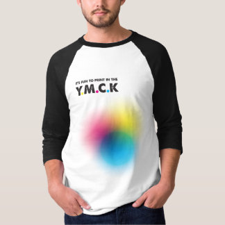 Grafikdesign CMYK Printing YMCA Joke T-Shirt