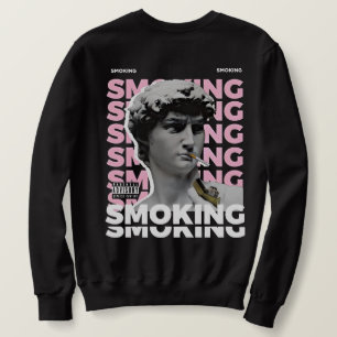 Grafikdesign David Sculpture Smoking Streetwear Sweatshirt