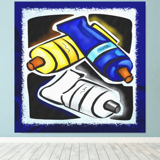 Grafikdesign-DECOR 2 Leinwanddruck (Insitu (Holzboden))