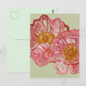 Grafikdesign der Rose Postkarte (Vorne/Hinten)