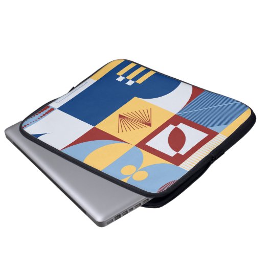 Grafikdesign eines digitalen Kunstwerks mit einfac Laptopschutzhülle (Vorne Knopf)