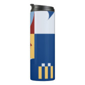 Grafikdesign eines digitalen Kunstwerks mit einfac Thermosbecher (Nach rechts gedreht)