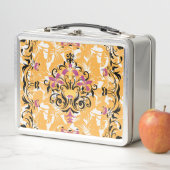 Grafikdesign, gotische Blume, Lebensdauer Metall Brotdose (Beispiel)