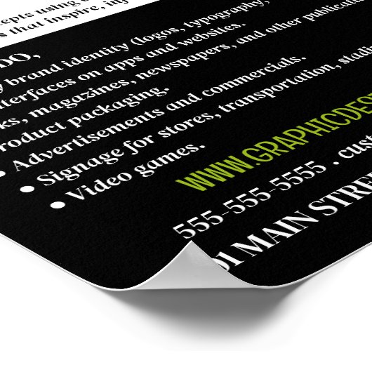 Grafikdesign, Grafik-Designer-Werbung Poster (Ecke)