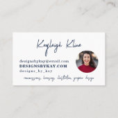 Grafikdesign Illustration Artist Profile Visitenkarte (Rückseite)