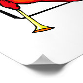 Grafikdesign in Bagpipe, rot und braun Poster (Ecke)