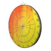 Grafikdesign in Gelb und Orange-Hexagon Dartscheibe (Vorderseite rechts)
