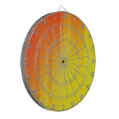 Grafikdesign in Gelb und Orange-Hexagon Dartscheibe (Vorderseite Links)