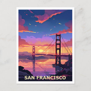 Grafikdesign in San Francisco Postkarte