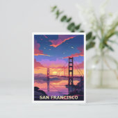 Grafikdesign in San Francisco Postkarte (Stehend Vorderseite)