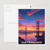 Grafikdesign in San Francisco Postkarte (Vorne/Hinten)