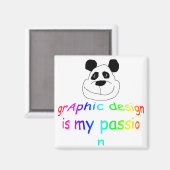 Grafikdesign ist mein Passion Magnet (Vorderseite/Rückseite)