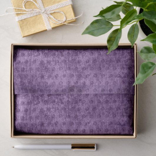 Grafikdesign | Lila Nubby Textured Fabric Look Seidenpapier (Geschenk)
