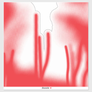 Grafikdesign mit fett rotem und orangefarbenem Des Aufkleber