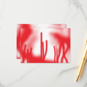Grafikdesign mit fett rotem und orangefarbenem Des Begleitkarte