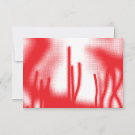 Grafikdesign mit fett rotem und orangefarbenem Des Dankeskarte (Rückseite)