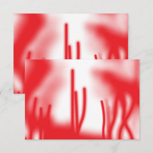 Grafikdesign mit fett rotem und orangefarbenem Des Dankeskarte