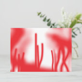 Grafikdesign mit fett rotem und orangefarbenem Des Einladung (Stehend Vorderseite)