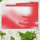 Grafikdesign mit fett rotem und orangefarbenem Des Geschirrtuch (Gefaltet)