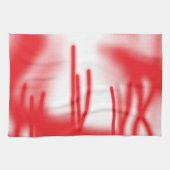 Grafikdesign mit fett rotem und orangefarbenem Des Geschirrtuch (Horizontal)