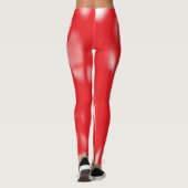 Grafikdesign mit fett rotem und orangefarbenem Des Leggings (Rückseite)