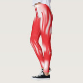 Grafikdesign mit fett rotem und orangefarbenem Des Leggings (Links)