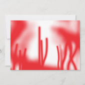 Grafikdesign mit fett rotem und orangefarbenem Des Save The Date (Vorderseite)