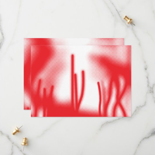 Grafikdesign mit fett rotem und orangefarbenem Des Save The Date (Vorderseite/Rückseite Beispiel)