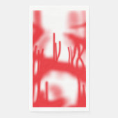 Grafikdesign mit fett rotem und orangefarbenem Des Serviette (Vorderseite)