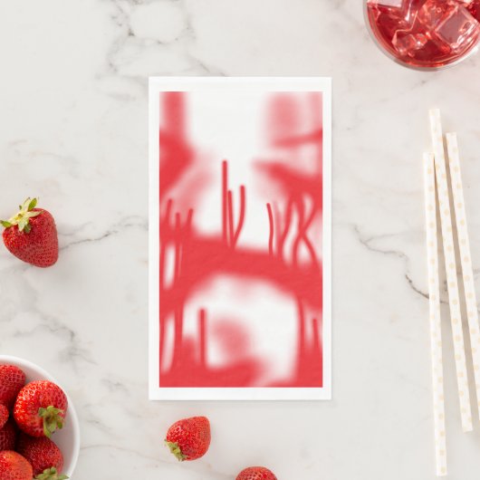 Grafikdesign mit fett rotem und orangefarbenem Des Serviette (Beispiel)