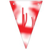 Grafikdesign mit fett rotem und orangefarbenem Des Wimpelkette (Erste Fahne)