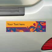 Grafikdesign Muster - violett orange + Text Autoaufkleber (Auf Auto)