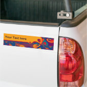 Grafikdesign Muster - violett orange + Text Autoaufkleber (Auf Lkw)