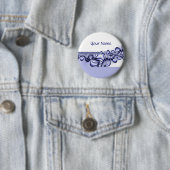 Grafikdesign-Muster - weiß blau + Ihr Text Button (Beispiel)