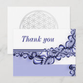 Grafikdesign-Muster - weiß blau + Ihr Text Postkarte (Vorne/Hinten)