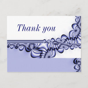 Grafikdesign-Muster - weiß blau + Ihr Text Postkarte