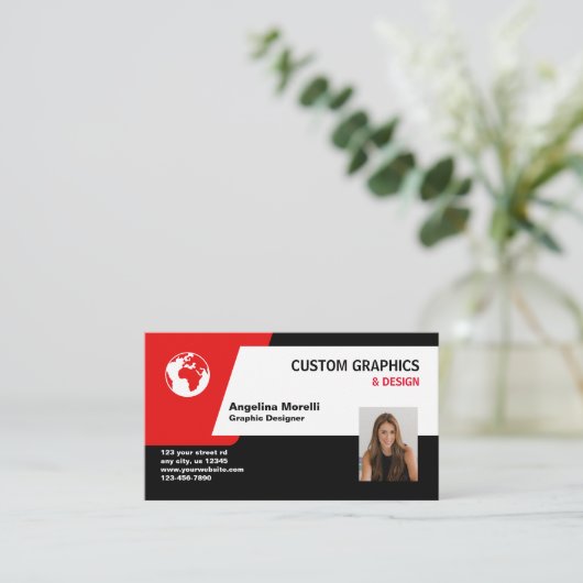 Grafikdesign Visitenkarte (Stehend Vorderseite)