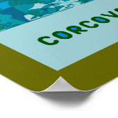 Grafikdesign von Corcovado Poster (Ecke)