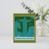 Grafikdesign von Corcovado Postkarte (Stehend Vorderseite)