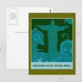 Grafikdesign von Corcovado Postkarte (Vorne/Hinten)