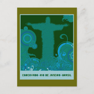 Grafikdesign von Corcovado Postkarte