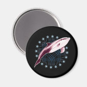 Grafikdesign von Dolphin Slick Magnet (Vorderseite/Rückseite)