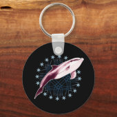 Grafikdesign von Dolphin Slick Schlüsselanhänger (Rückseite)