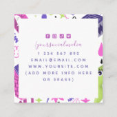 Grafikdesign von Funky Abstrakt Cartoon Illustrati Quadratische Visitenkarte (Rückseite)