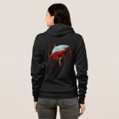 Grafikdesign von Great White Shark Hoodie (Schwarz voll)