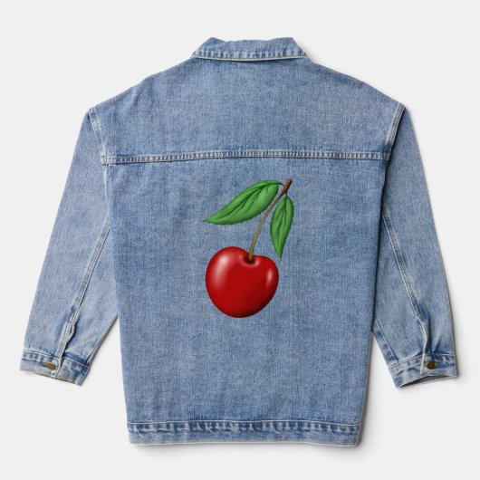 Grafikdesign von Red Cherry Jeansjacke (Rückseite)