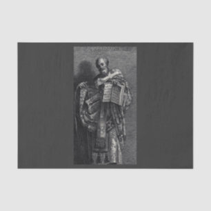 Grafikdesign zum Heiligen Athanasius von Alexandri Seidenpapier