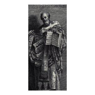 Grafikdesign zum Heiligen Athanasius von Alexandri Werbekarte
