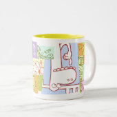 Grafikdesign Zweifarbige Tasse (VorderseiteRechts)